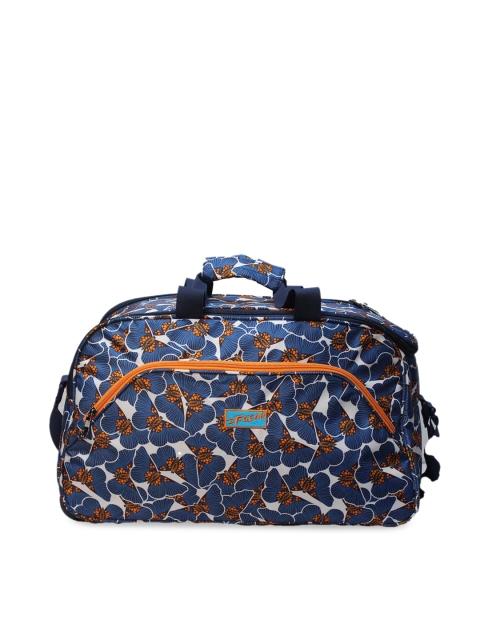 

F Gear Blue & White Printed Duffel Bag