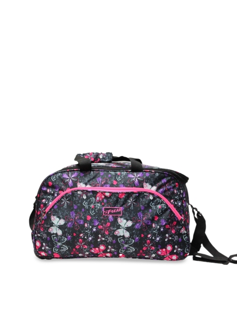 

F Gear Pink & Blue Printed Medium Duffel Bag