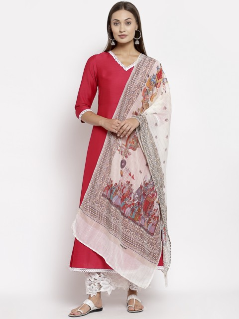 

Myshka Women Pink Kurta with Dupatta