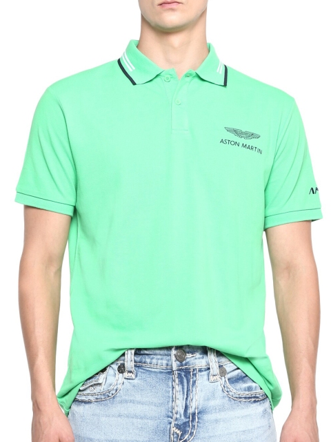 

HACKETT LONDON Men Green Polo Collar T-shirt