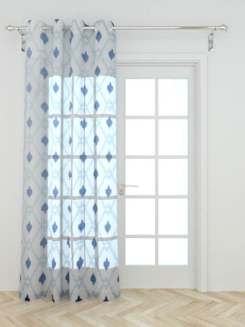 

Home Centre Navy Blue & White Geometric Printed Door Curtain