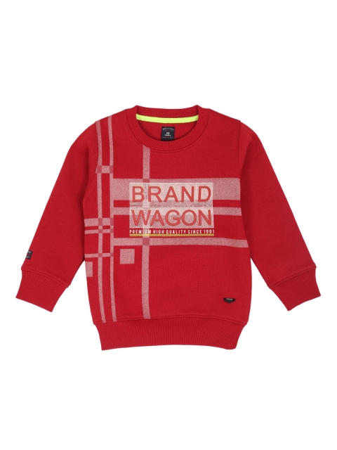 

Noddy Boys Red Typography Printed Sweatshirt