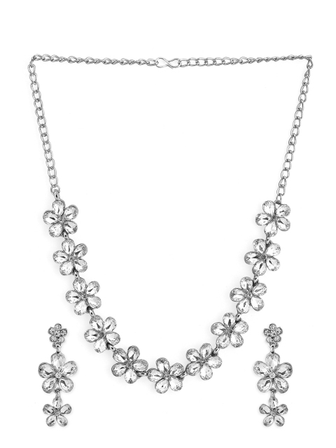 

Anouk Silver-Plated White CZ-Studded Handcrafted Jewellery Set