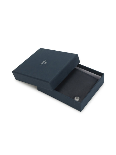 

HACKETT LONDON Men Navy Blue Leather Two Fold Wallet