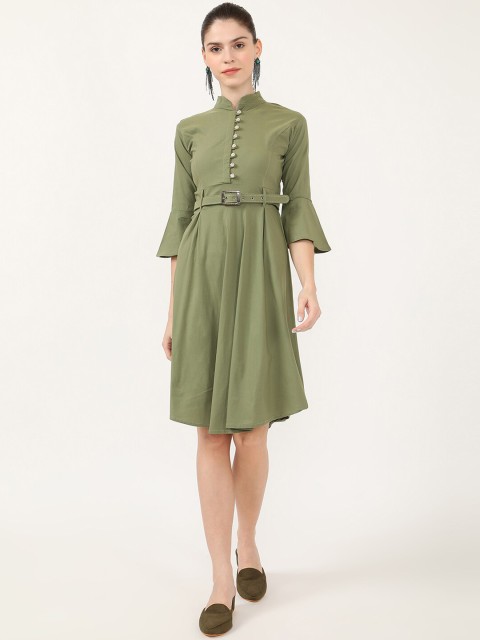 

V2 Value & Variety Green Shirt Dress
