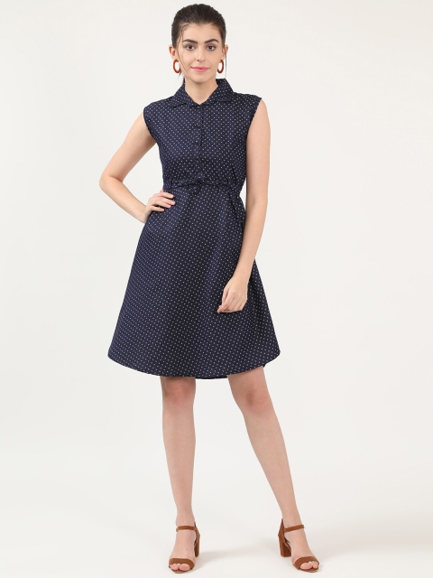 

V2 Value & Variety Navy Blue Denim Shirt Dress