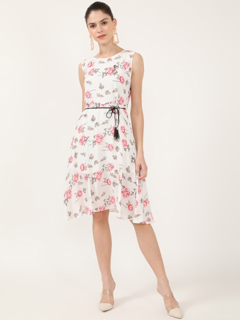 

V2 Value & Variety White & Pink Floral Dress