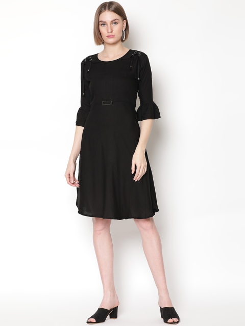 

V2 Value & Variety Black Fit & Flare Dress