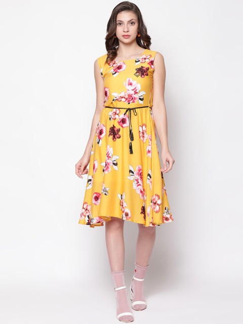 

V2 Value & Variety Yellow & Pink Floral Dress