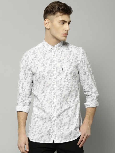 

French Connection Men White Printed Casual Shirt