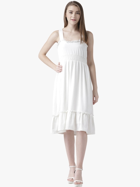 

DODO & MOA White Crepe Dress
