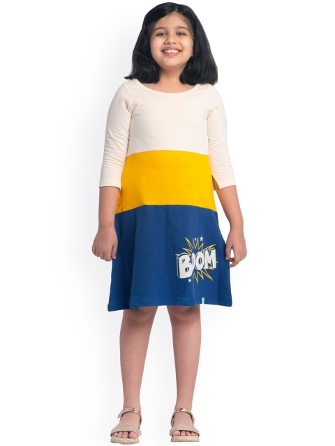 

You Got Plan B Multicoloured Colourblocked A-Line Dress, Multi