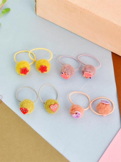 

Silvermerc Designs Girls Set Of 10 Multicolor Ponytail Holders, Multi