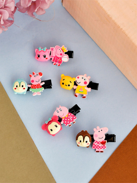 

Silvermerc Designs Girls Pink & Blue Set of 5 Peppa pig Hair Accessory Set