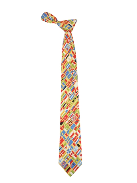 

Alvaro Castagnino Men Yellow & Red Printed Skinny Tie
