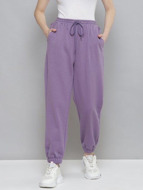 

Femella Women Lavender Elasticated Fleece Track Pants