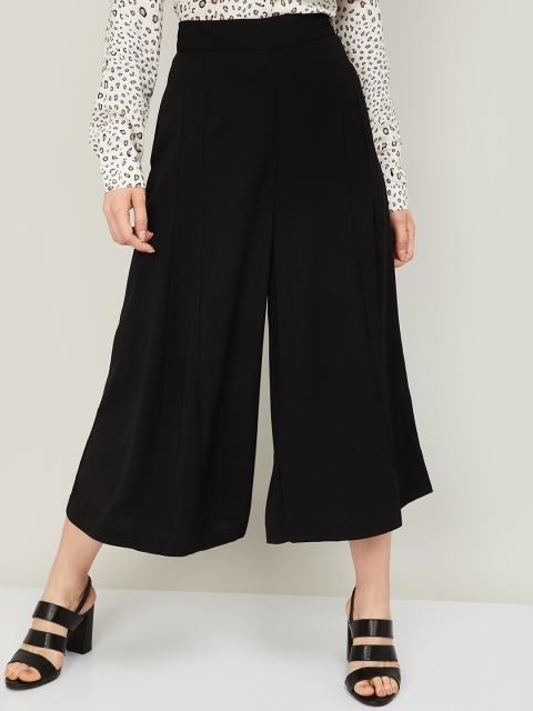 

CODE by Lifestyle Women Black Flared Cropped Palazzos