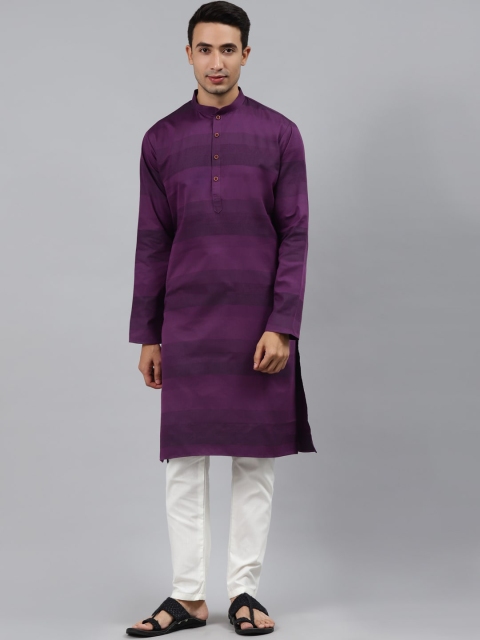 

MANQ Men Purple Kurta