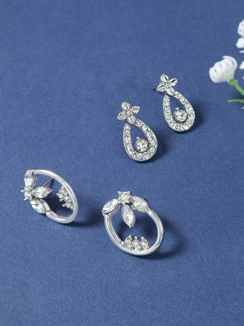 

Golden Peacock Set of 2 Studs, Silver
