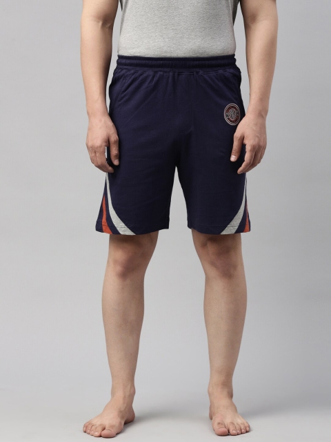 

Bitz Men Navy Blue & Beige Lounge Shorts