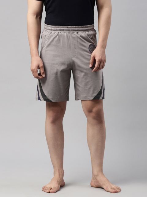 

Bitz Men Silver-Toned & Black Organic Cotton Lounge Shorts