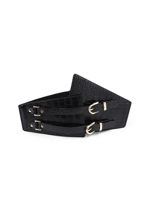 

20Dresses Women Black Textured Belt