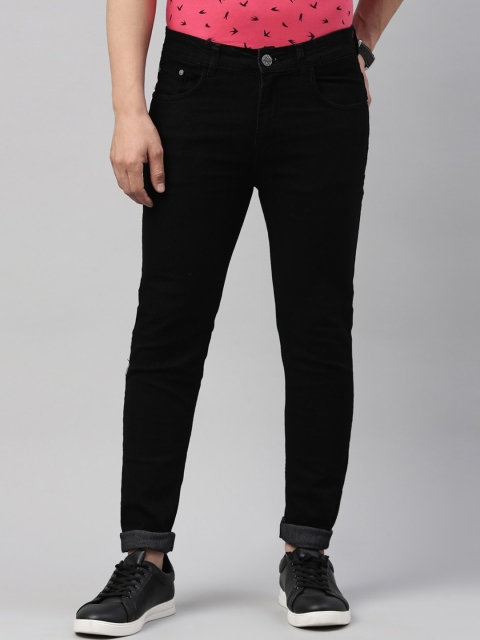 

CINOCCI Men Black Slim Fit Stretchable Jeans