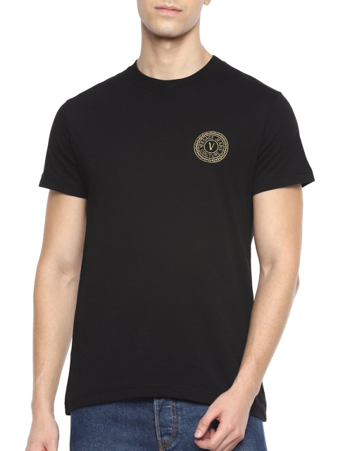 

Versace Jeans Couture Men Black Applique T-shirt