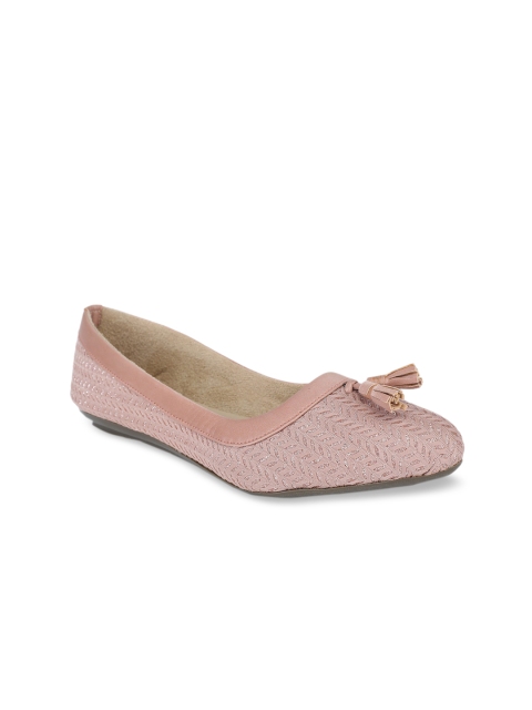 

SAPATOS Women Peach-Coloured Ballerinas with Tassels Flats