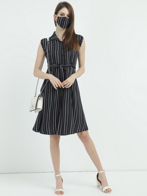 

V2 Value & Variety Black Striped Dress