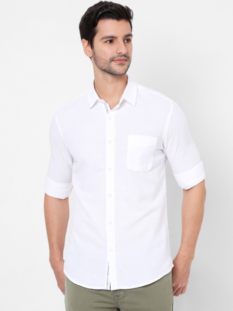 

Mufti Men White Slim Fit Opaque Casual Shirt