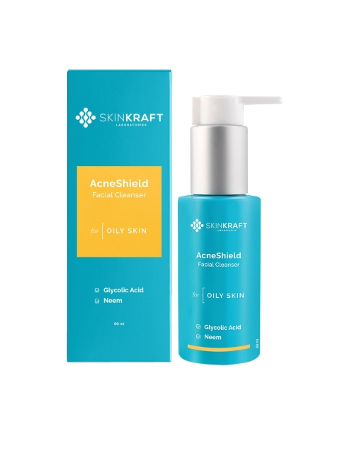 

SKINKRAFT AcneShield Customized Facial Cleanser - 60ml, Transparent