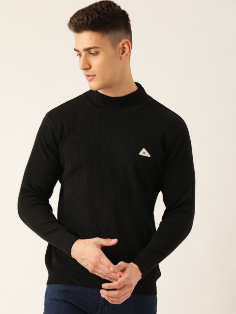 

Monte Carlo Men Black Ribbed Pullover