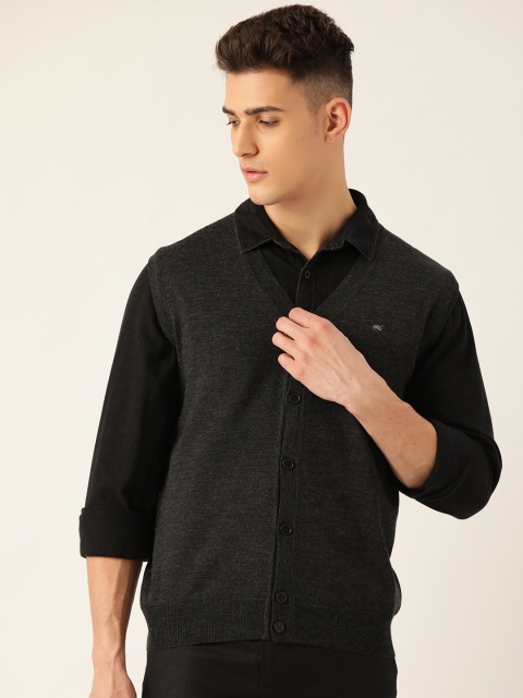 

Monte Carlo Men Charcoal Grey Solid Cardigan