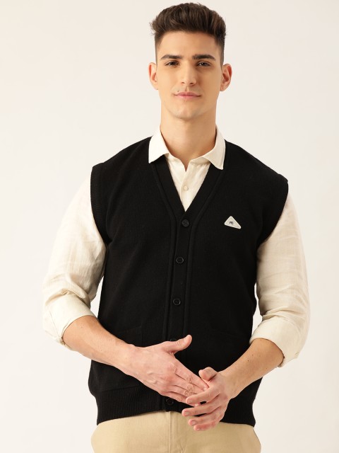 

Monte Carlo Men Black Solid Cardigan