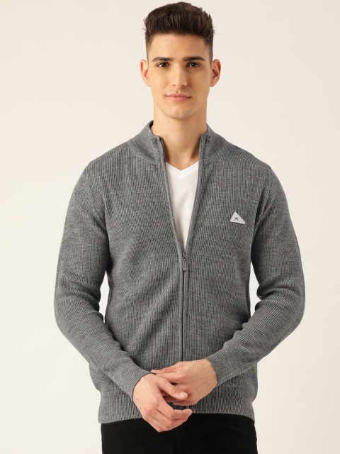 

Monte Carlo Men Grey Ribbed Cardigan