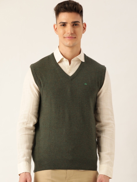 

Monte Carlo Men Olive Green Sweater Vest
