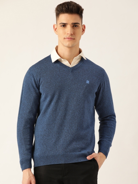 

Monte Carlo Men Navy Blue Solid Pullover