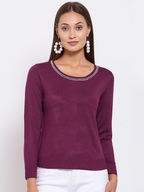 

KLOTTHE Women Purple Pullover