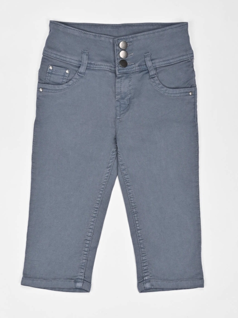 

ZOLA Girls Grey Cotton Capris