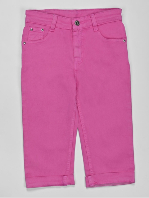 

ZOLA Girls Pink Cotton Denim Jeans