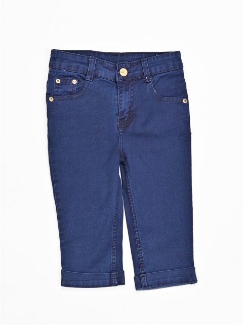 

ZOLA Girls Navy Blue Denim Capris