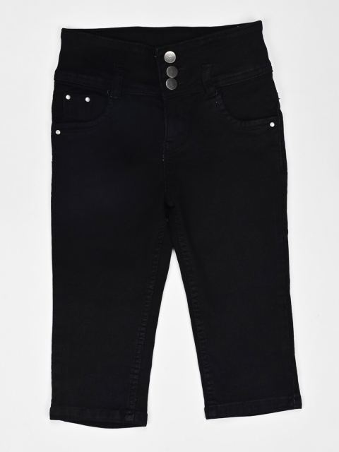

ZOLA Girls Black Denim Capris