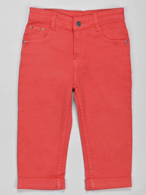 

ZOLA Girls Red Cotton Capris