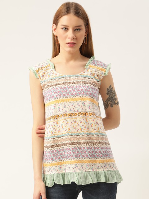

9teenAGAIN Multicoloured Ruffles Regular Top, Multi