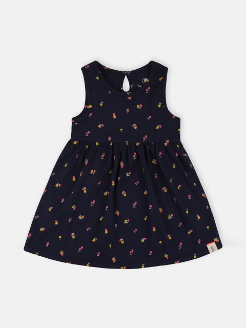 

Babysafe Girls Navy Blue Opaque Printed Casual Shirt