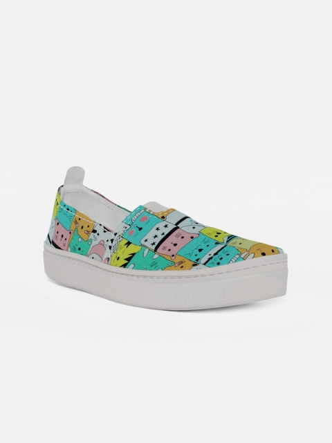 

LOKAIT The Sneakers Company Women Multicoloured Printed Slip-On Sneakers, Multi