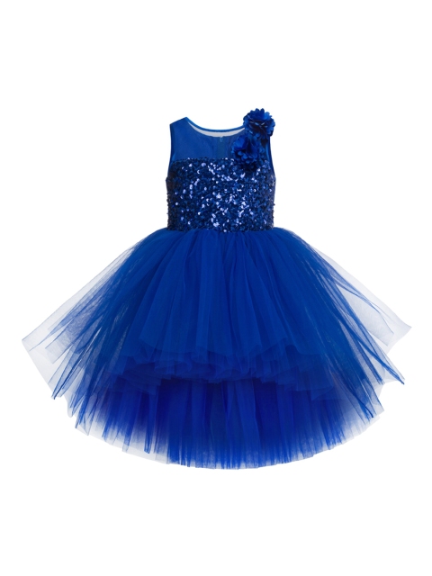 

Toy Balloon kids Blue Embellished Net Dress