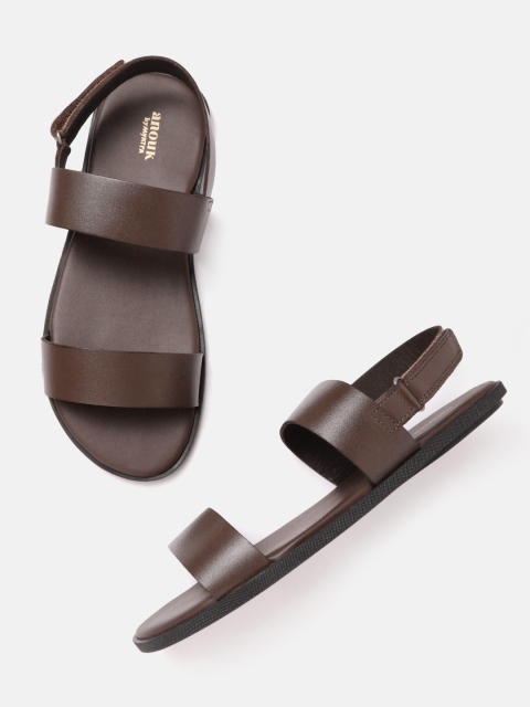 

Anouk Men Coffee Brown Solid Handcrafted Comfort Sandals