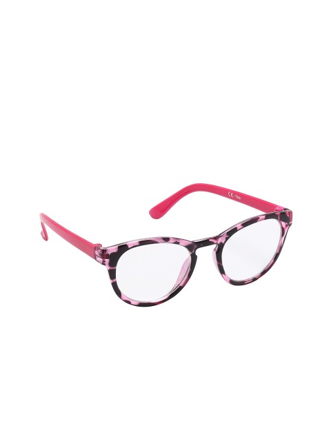 

VEA Unisex Kids Clear Lens & Pink Wayfarer Reading Glasses With UV Protected Lens VAB1005